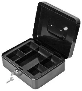 Naudas kaste FOROFIS 25x18x9cm (melna kr.) no metala