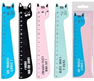 Ruler wooden "Cat" 15cm