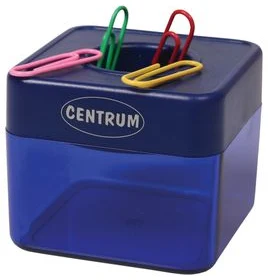 Magnetic clip holder with 15 collor paper clips