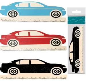 Lineāls 15cm "Car" koka