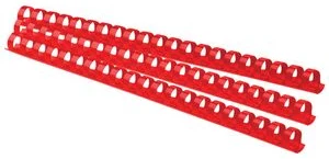 Spirāles plastmasas 16mm 145lp. FOROFIS 100gab. sarkanas