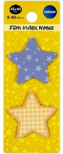 Plastikāta līmlapiņas-indeksi komplekts "Stars" 45*40mm & 2kr.x20lp.