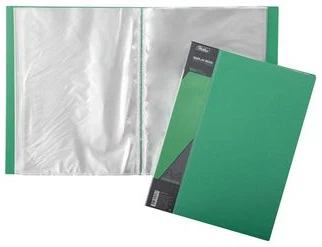 Mape ar 100 kabatām  A4*4cm 0.8mm zaļa