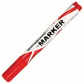 Whiteboard marker red liquid ink, 2-5mm bullet tip