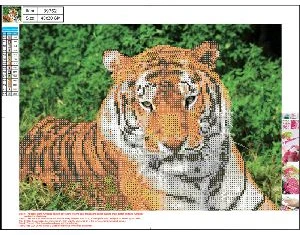 Dimanta mozaīka "Tiger" 30x40cm