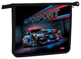 Plastic file "Autosports" A5 with 2sections, zipper