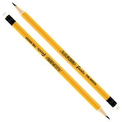 Pencil HB FOROFIS hexagon, sharpened, w/eraser, yellow /paper box