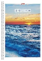 Тетрадь А4 в клетку 96лист. на спирали "Ocean"