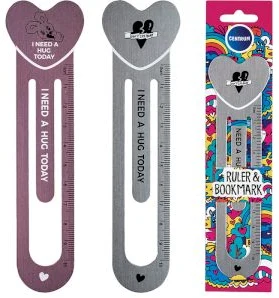 Lineāls 10cm "I need a hug today" assorti
