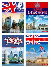 Notebook A4 squared 100sh. spiral bound "Great Britain"