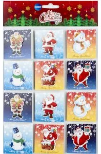 Gift Tag paper set "Merry Christmas" 55x55mm
