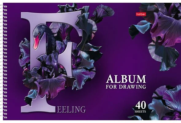 Zīmēšanas albums A4 40lp. "Beautifil birds" 120gr. ar spirāli