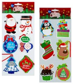 Kartīšu komplekts dāvanām "Merry Christmas" 80x50mm