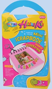 Painting set: paper canvas frame, wax crayons 6col.