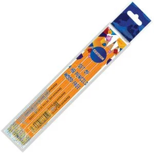 Set of 4 pencils HB sharpened, with eraser, plastic