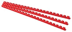 Spirāles plastmasas 12mm 95lp. FOROFIS 100gab. sarkanas