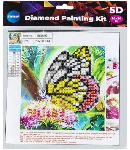 5D Diamond Mosaic KIT "Butterfly" 20x20cm