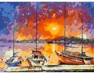 Akrila krāsas un kanvas attēlu gleznošana pēc numuriem "Sea" 40x50cm