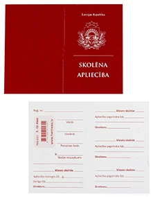 Skolēna apliecība 5.-12.kl. (sarkana)