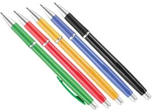 Ball pen "Top" FOROFIS retractable blue ink 0.7mm (assorted body colours)