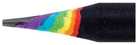Pencil HB "Rainbow" sharpened, round shape, with eraser, recycled paper