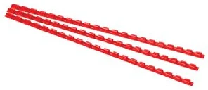 Spirāles plastmasas 8mm 45lp. FOROFIS 100gab. sarkanas