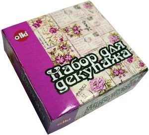 Dekupāža komplekts OLKI 4x33ml (līme, grunts, 2gb.x laks)