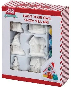 Ornamentu komplekts DARI PATS "Christmas VILLAGE" 17.8x20.5x6 cm 6gb.
