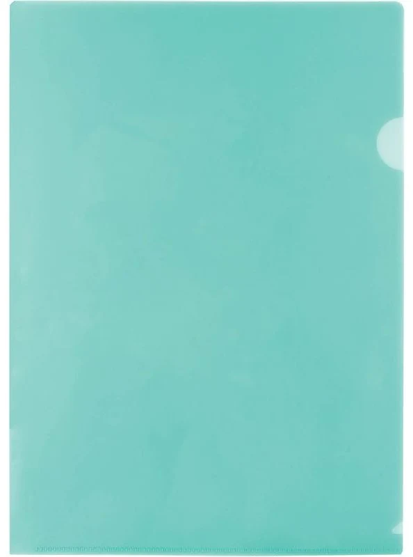 Clear folder L-type A4 0.16mm transparent green