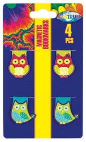 Magnētiskās grāmatzīmes "Owl" 4gb. asorti