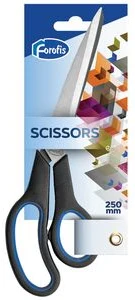 Scissors FOROFIS 250mm HOME USE w/soft rubber (green handles)