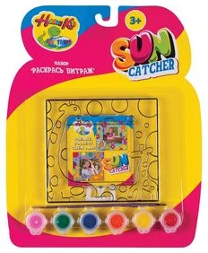 Art set paints PHOTO FRAME - Sun Catcher 13x12cm (6col. paints, brush)