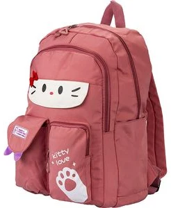Bērnu mugursoma "Kitty Love" sarkana