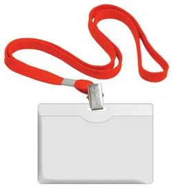 Identifikators FOROFIS (plastikāta) 90x58mm ar sarkanu auklu (42cm) horizontāls