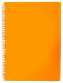 Notebook A4 squared 80sh. spiral bound DIAMOND NEON oranz