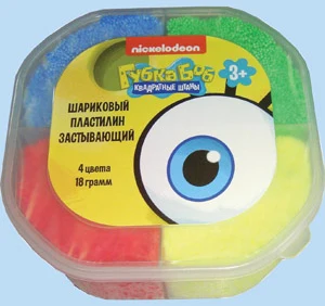 Foam putty drying set "Sponge Bob" 4col. x18g