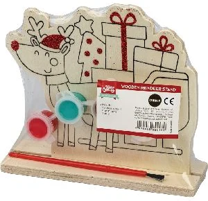 DIY ORNAMENT KIT "Christmas WOODN STAND" 14.5x12x5cm