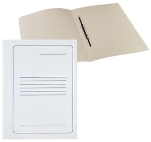 Clip file A4 cardboard, 300g white FOROFIS