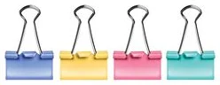 Binder clips FOROFIS 25mm 12pcs. colored