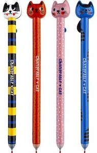 Gel pen Erasable "Changeable Cat" Restickable blue ink 0.5mm