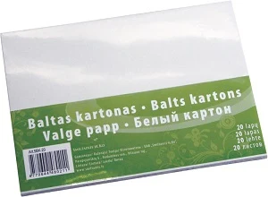 Balts kartons A5 20lp.