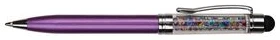 Авторучка шариковая поворотная CRYSTAL TOUCH PEN синяя 1.0mm металл