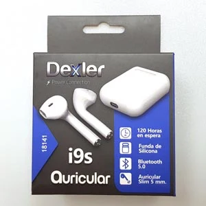 DEXLER Airpods Shape True Stereo Bluetooth 5.0 bezvadu Hi-Fi austiņas ar HD Mic lādēšanu, baltas.