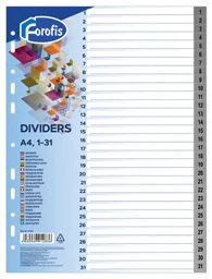 Sadalītājs A4 "1-31" 0.13mm FOROFIS