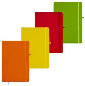 Notebook A5 ruled 80sh. hardcover, with elastic "Multicolor"