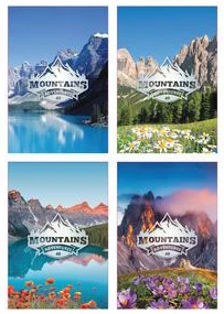 Notebook A7 squared 40sh. spiral bound "Mountain landscape"