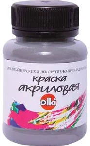 Akrila krāsa OLKI 100ml pelēka