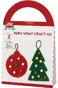 YARN WRAP CRAFT KIT  "Christmas tree toy" 14x5cm 2pcs.