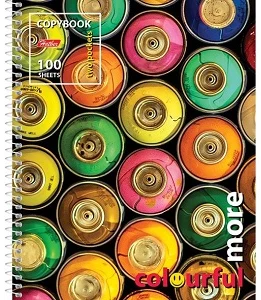 Notebook squared 100sh. spiral bound "Colorful more"