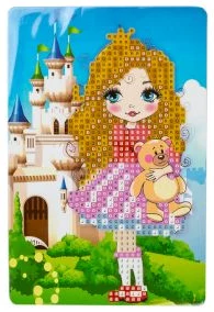Dimanta mozaīka "Girl" 10x15cm ar plastmasas statīvu